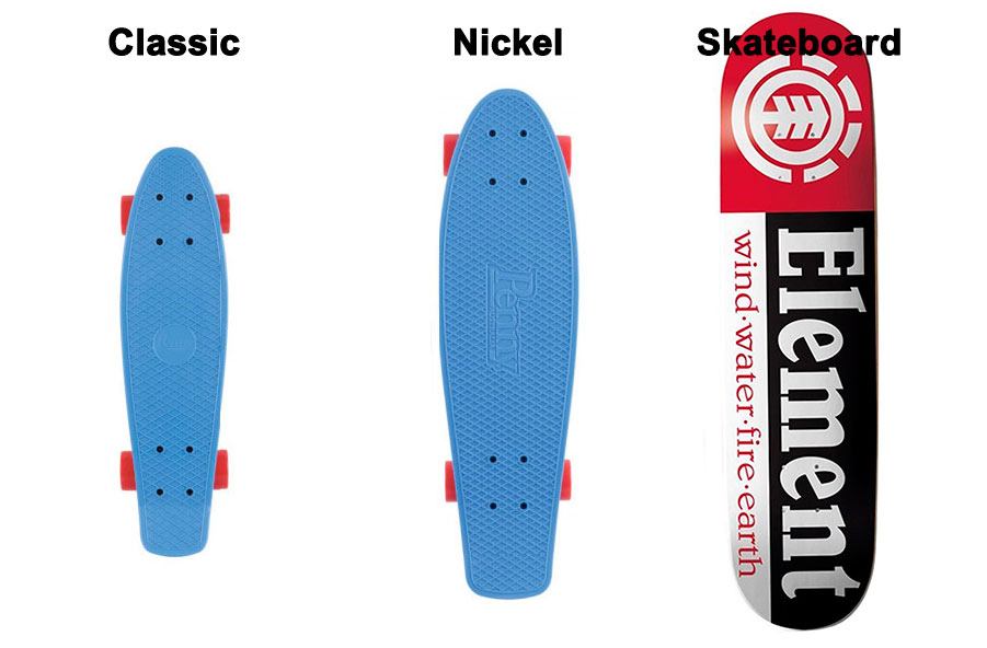 Comparação entre Penny Board e longboard