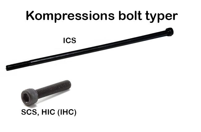 Diferentes tipos de parafusos de compressão