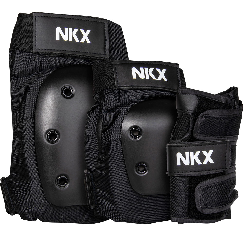 Conjunto Pro de Equipamento de Proteção NKX 3-Pack - Protetores de Joelhos, Cotovelos e Pulso
