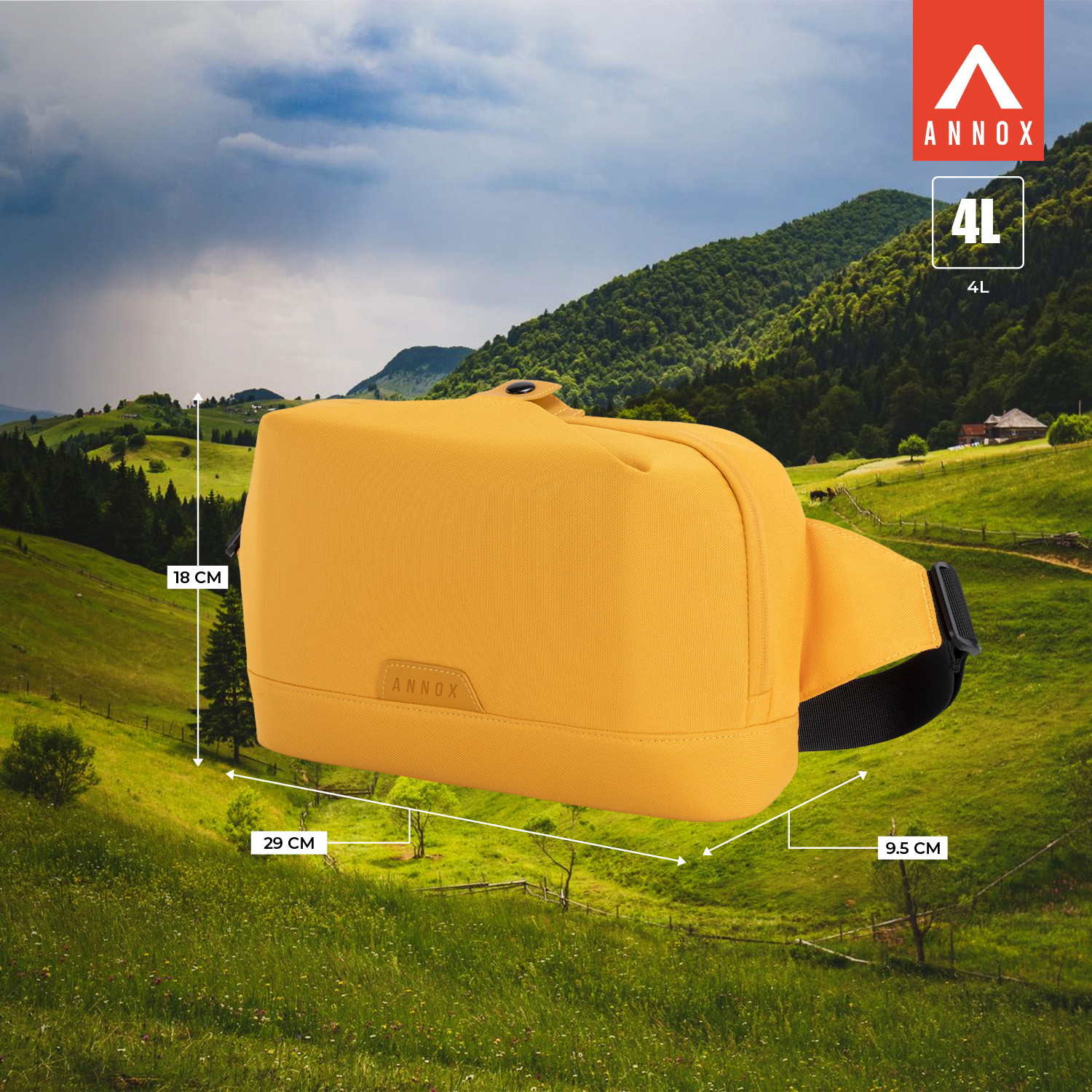 Annox Ecosmart Sling Bag – Bolsa resistente à água em material reciclado para trotinete, skate e patins