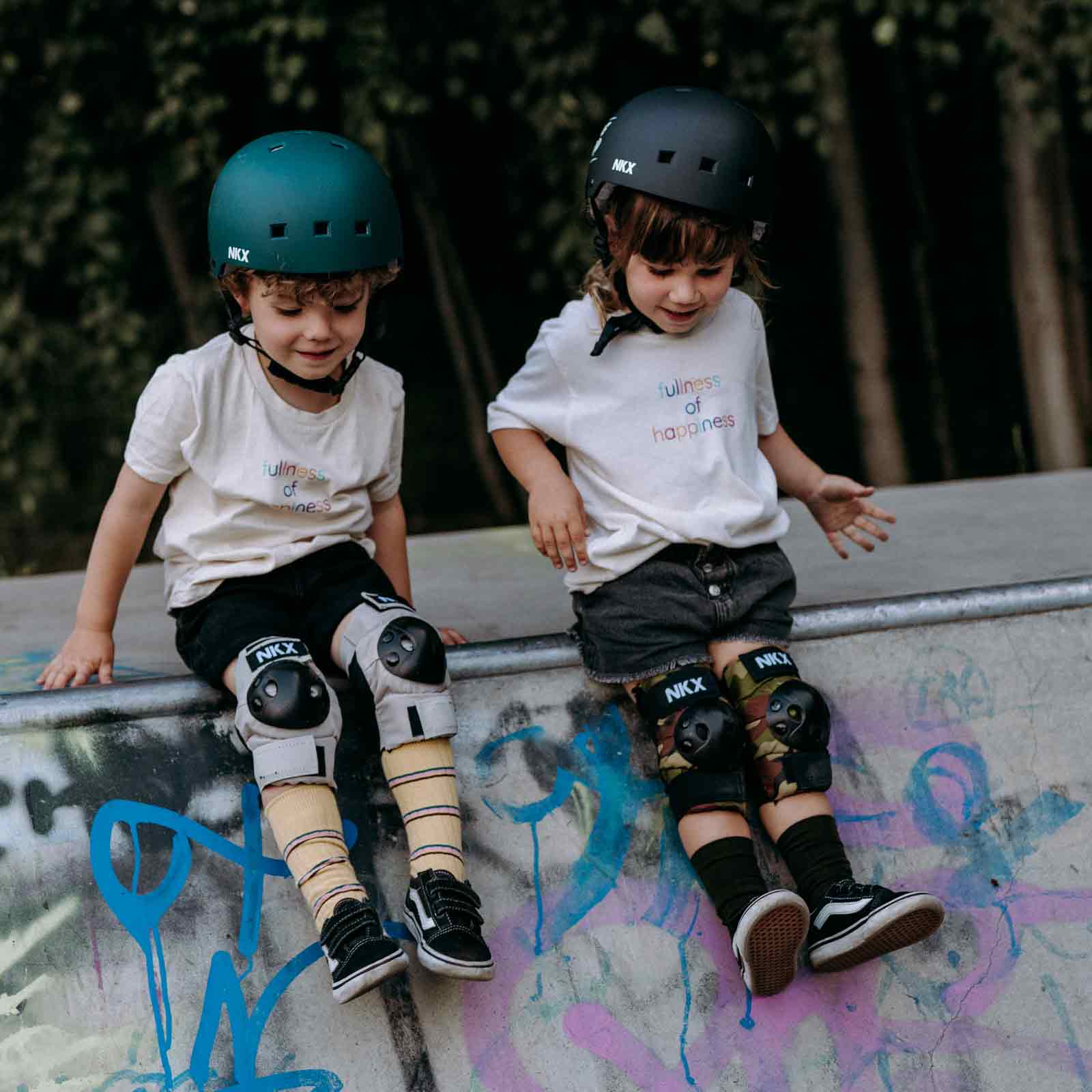 NKX Kids 3-Pack Pro Protective Gear - Joelhos, Cotovelos e Muñheiras