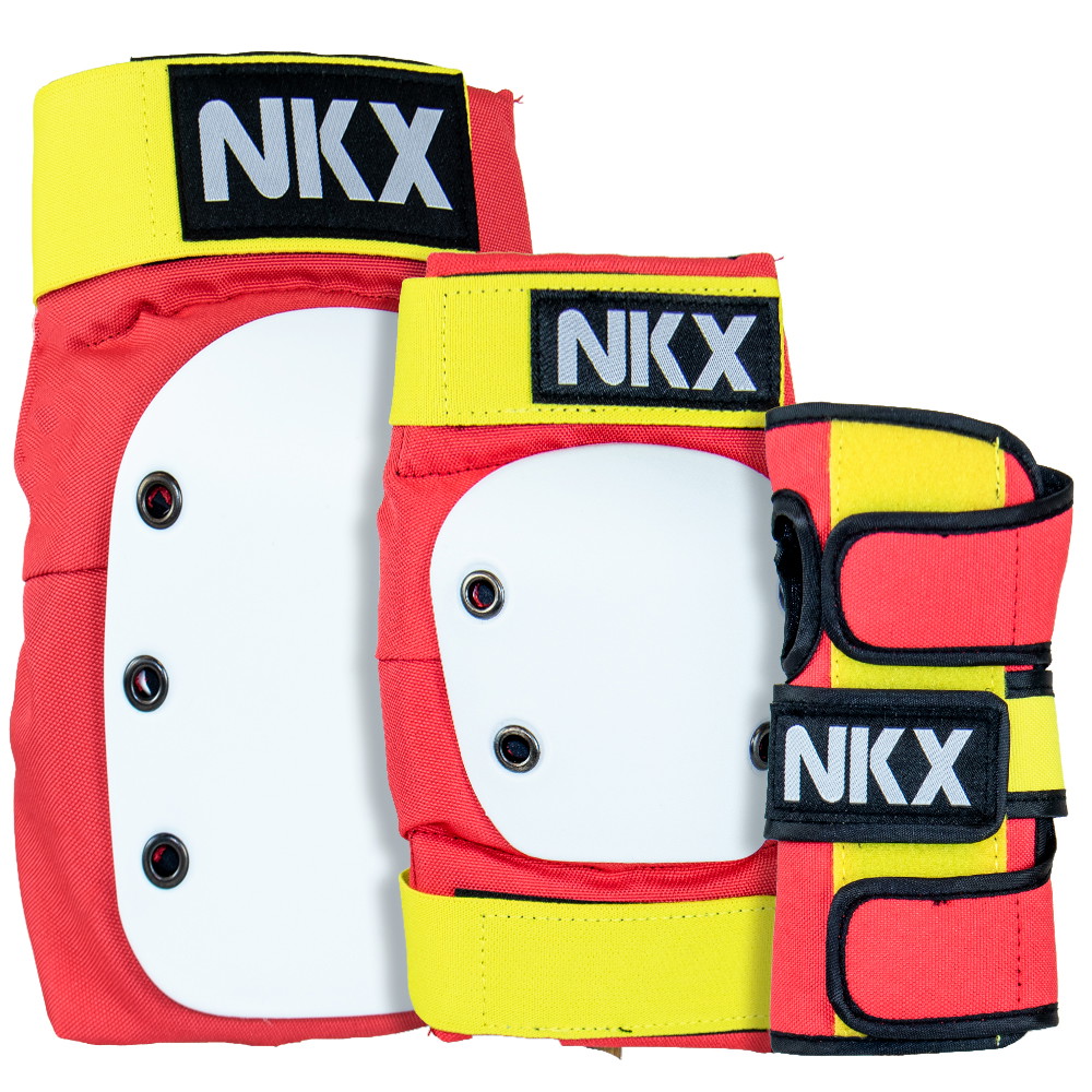 Conjunto Pro de Equipamento de Proteção NKX 3-Pack - Protetores de Joelhos, Cotovelos e Pulso