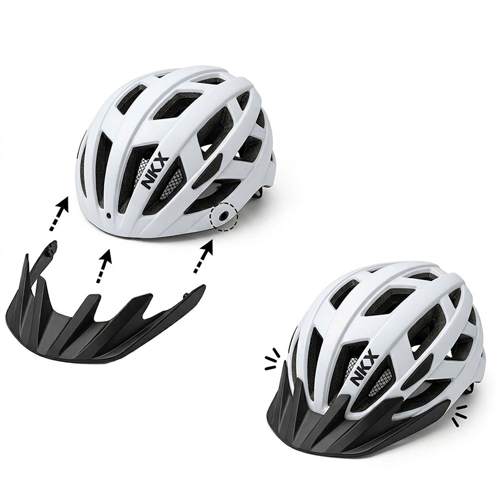 Capacete de Bicicleta LED NKX City com luz incorporada