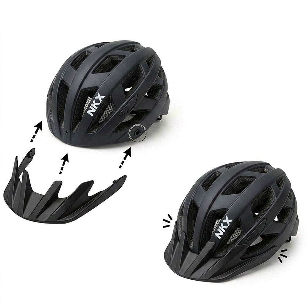 Capacete de Bicicleta LED NKX City com luz incorporada