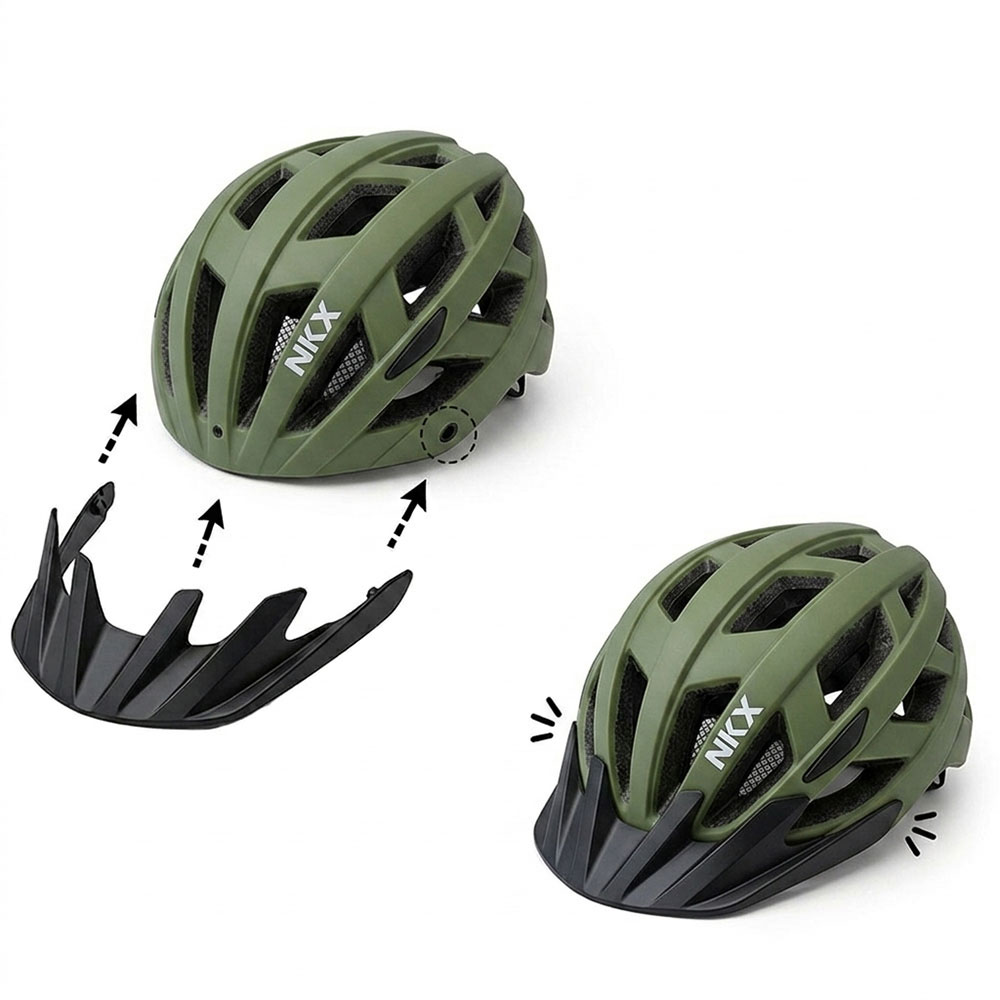 Capacete de Bicicleta LED NKX City com luz incorporada