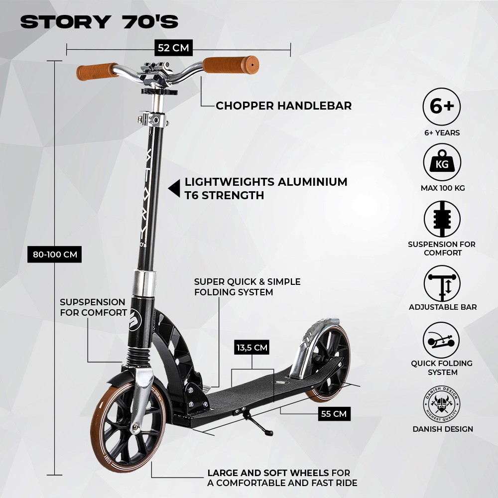 Trottinette Commuter Plegável Story dos anos 70