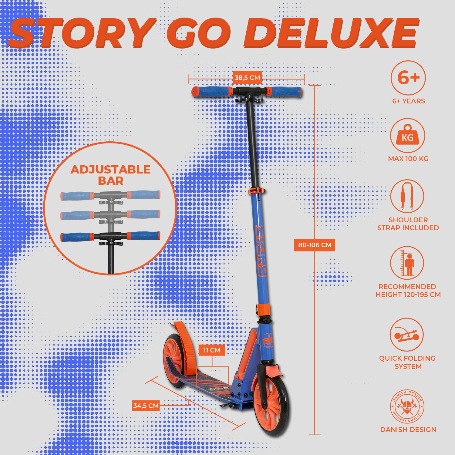 Story GO Deluxe Trottinette Commuter Dobrável