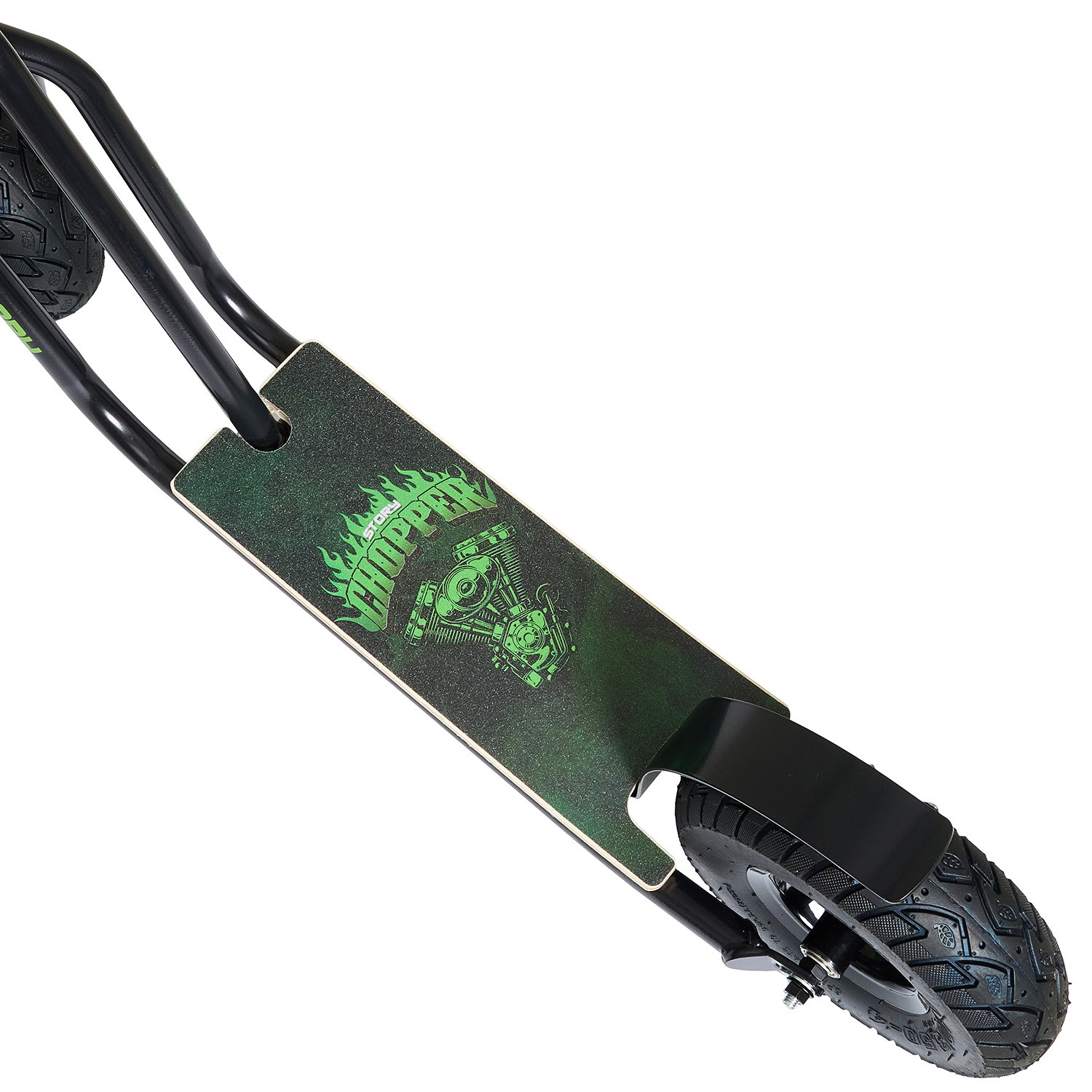 História Urban Chopper Trottinette com Rodas de Pneu Furado