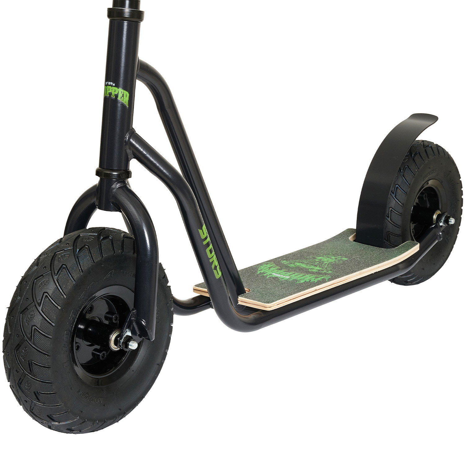 História Urban Chopper Trottinette com Rodas de Pneu Furado