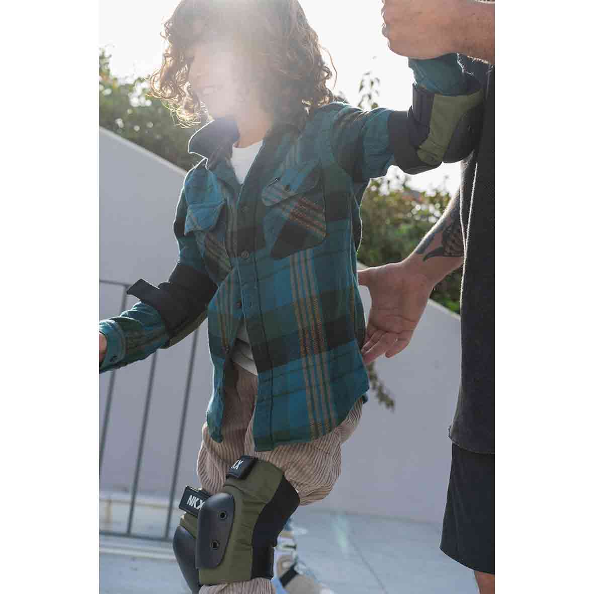 Conjunto Pro de Equipamento de Proteção NKX 3-Pack - Protetores de Joelhos, Cotovelos e Pulso