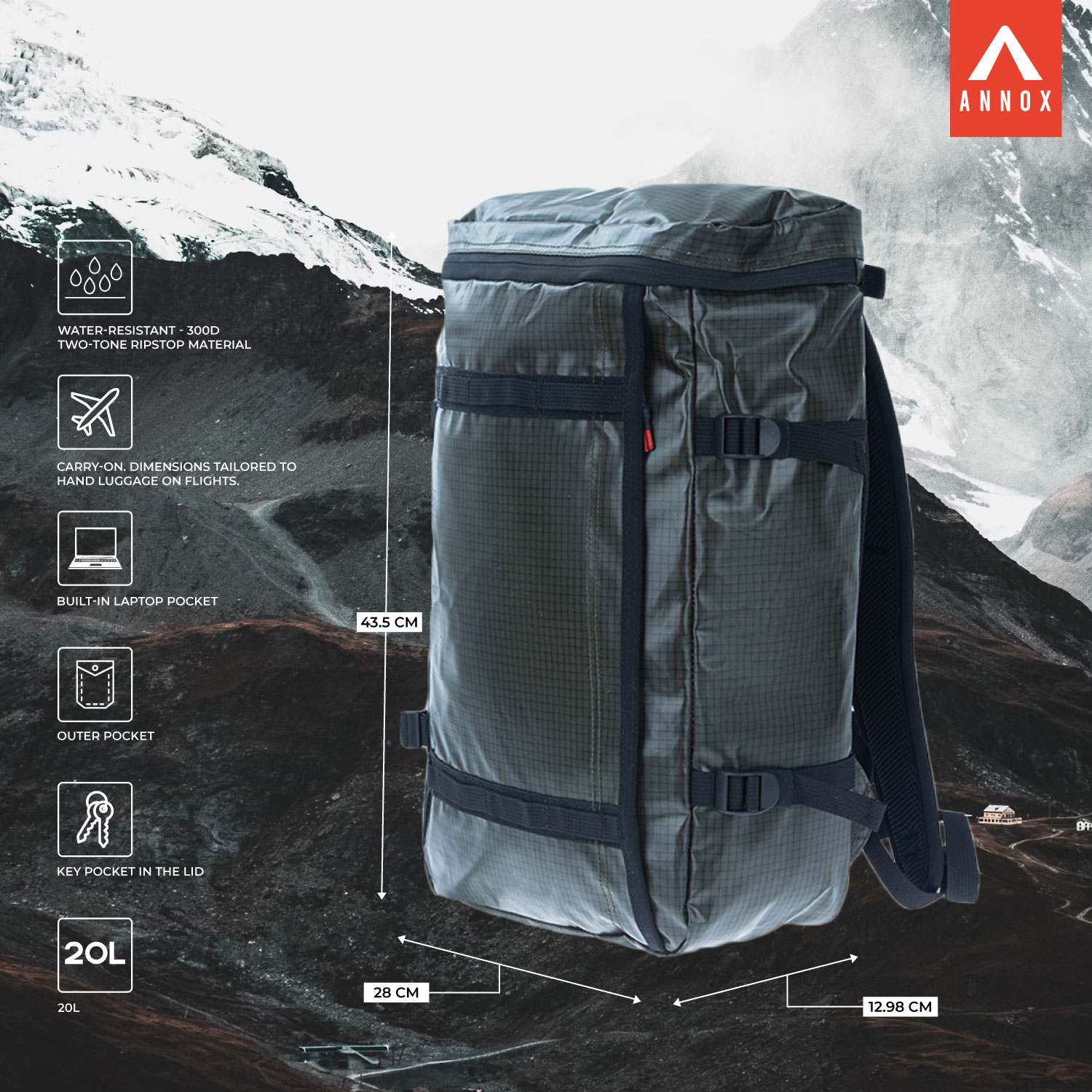 Mochila Sustentável Annox Every Day 20L