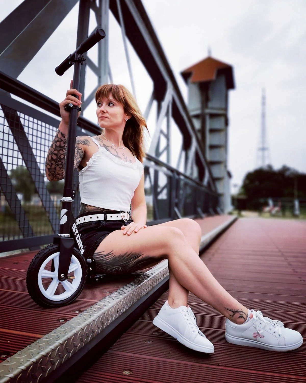 Story Civic Comfort Air-wheels Kick Scooter Dobrável