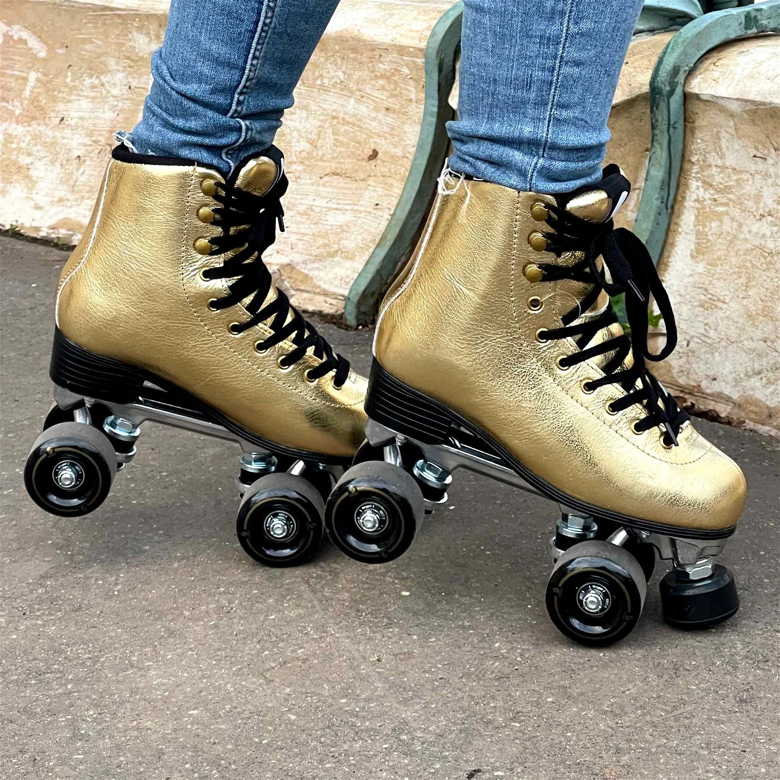 Patins Quad de Veludo Story Disco