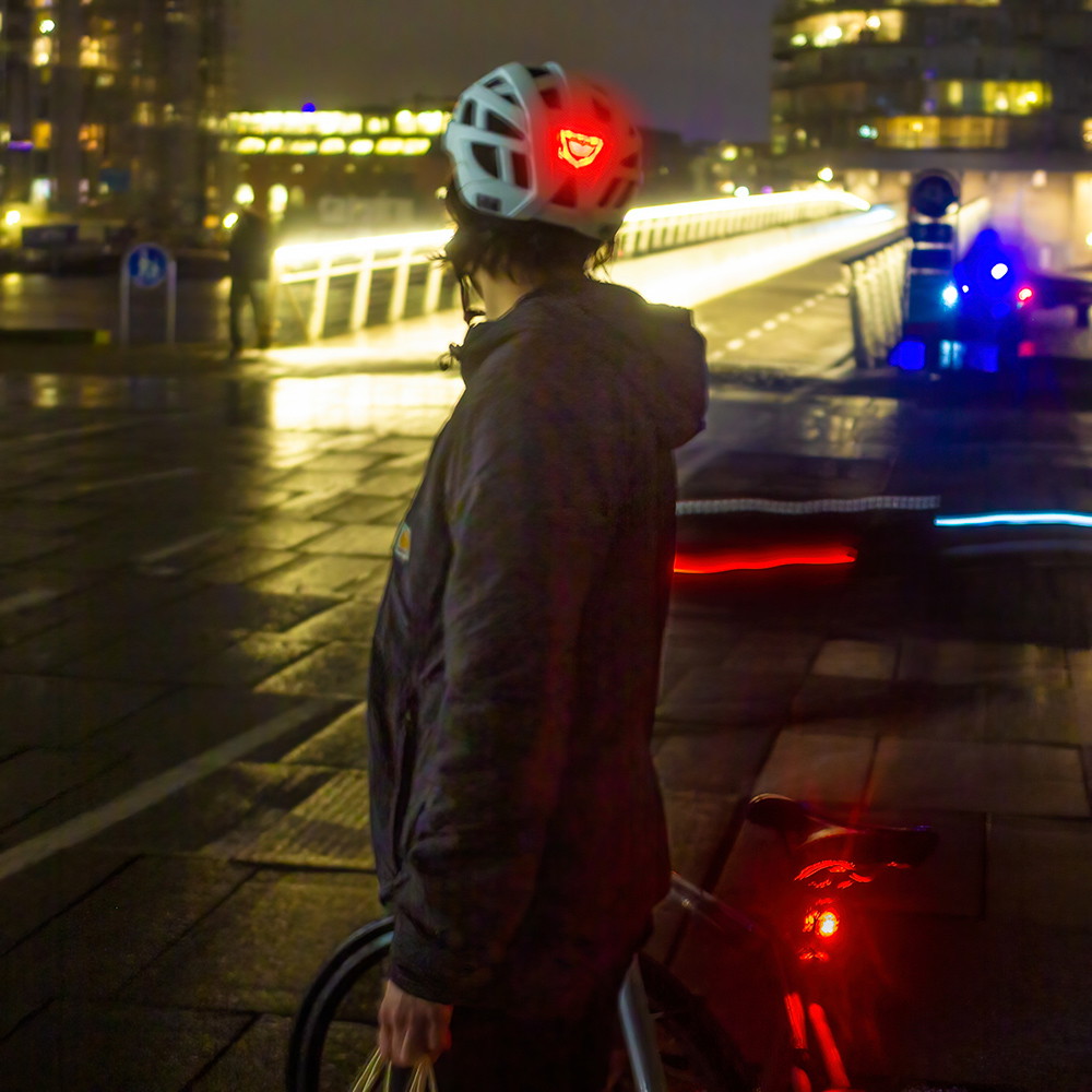 Capacete de Bicicleta LED NKX City com luz incorporada