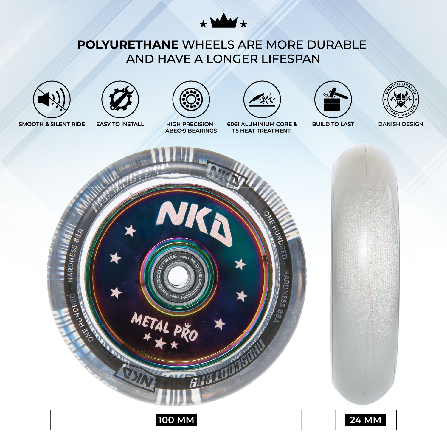 Roda de Trotinete Metal Pro NKD
