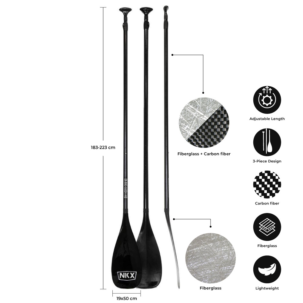 Remo de SUP em Carbono/Fibra de Vidro NKX