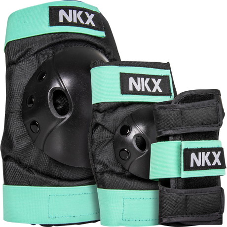 NKX Kids 3-Pack Pro Protective Gear - Joelhos, Cotovelos e Muñheiras