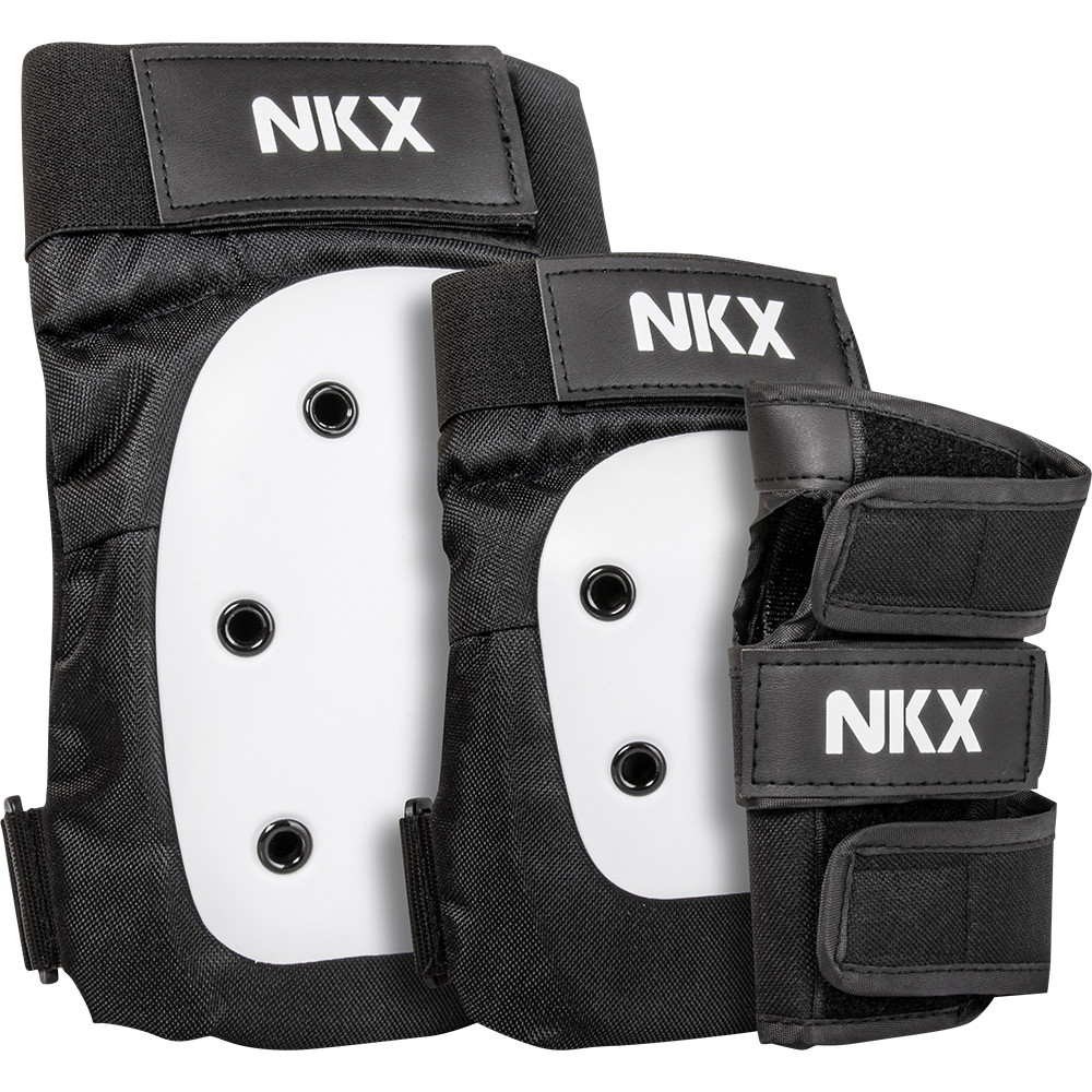 Conjunto Pro de Equipamento de Proteção NKX 3-Pack - Protetores de Joelhos, Cotovelos e Pulso