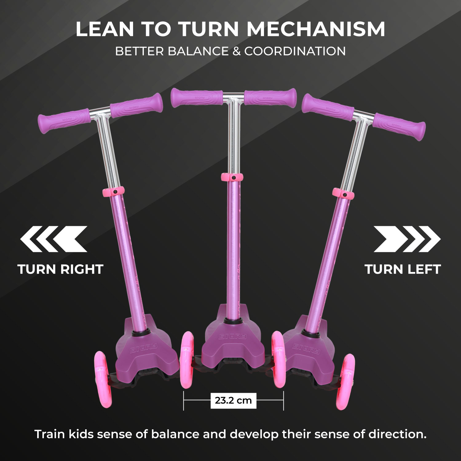 Story MoveLite 3-Wheel LED Criança Trottinette