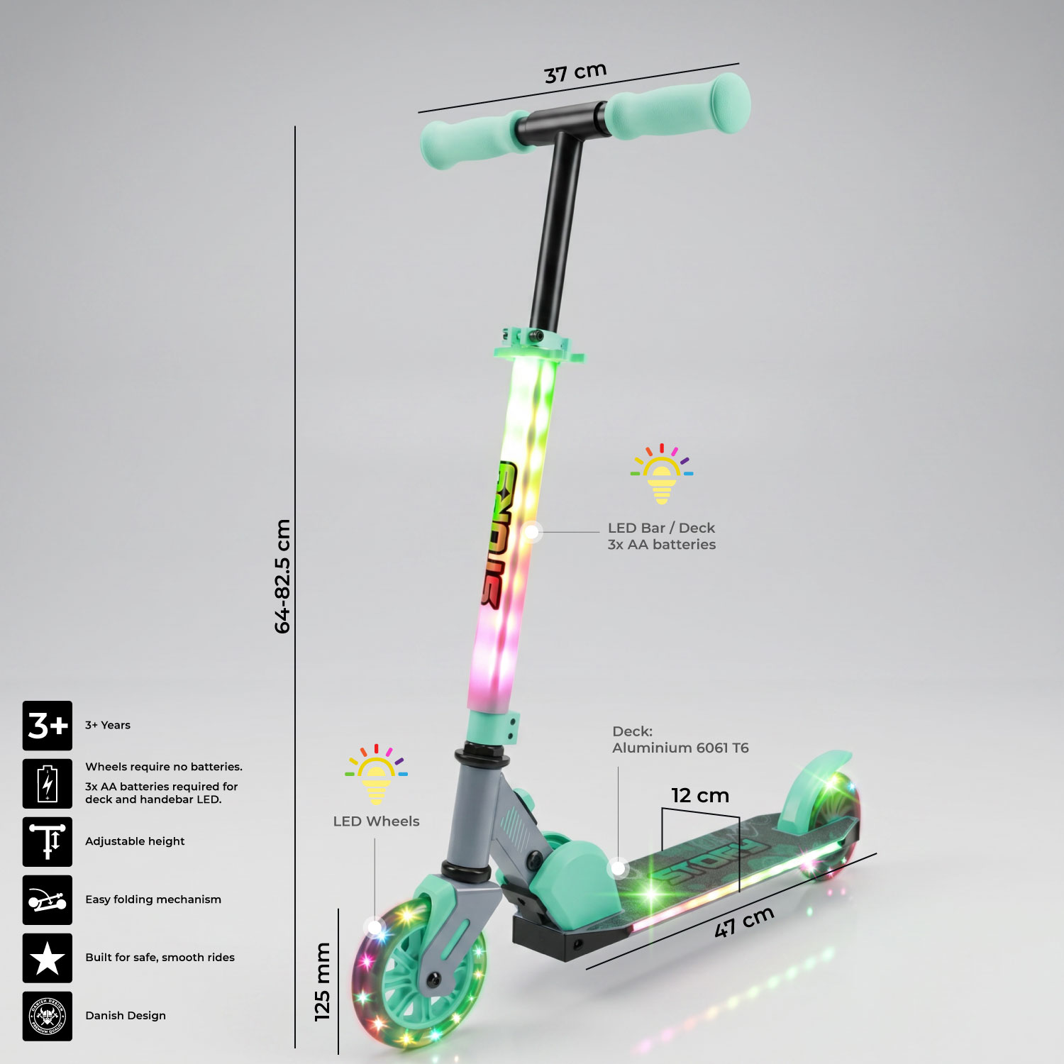 Story Tudo Led Tipos Patinete Dobrável para Crianças