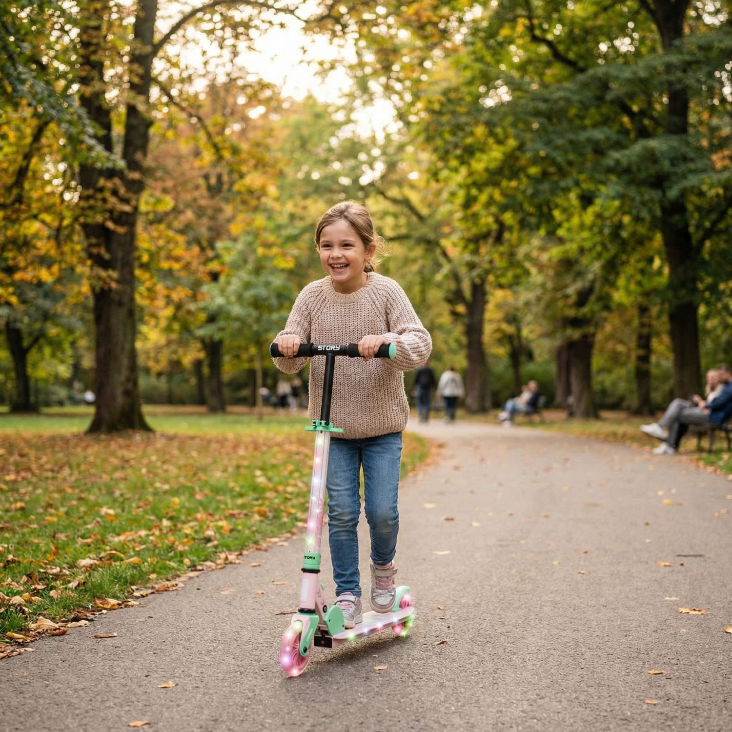 Story Tudo Led Tipos Patinete Dobrável para Crianças