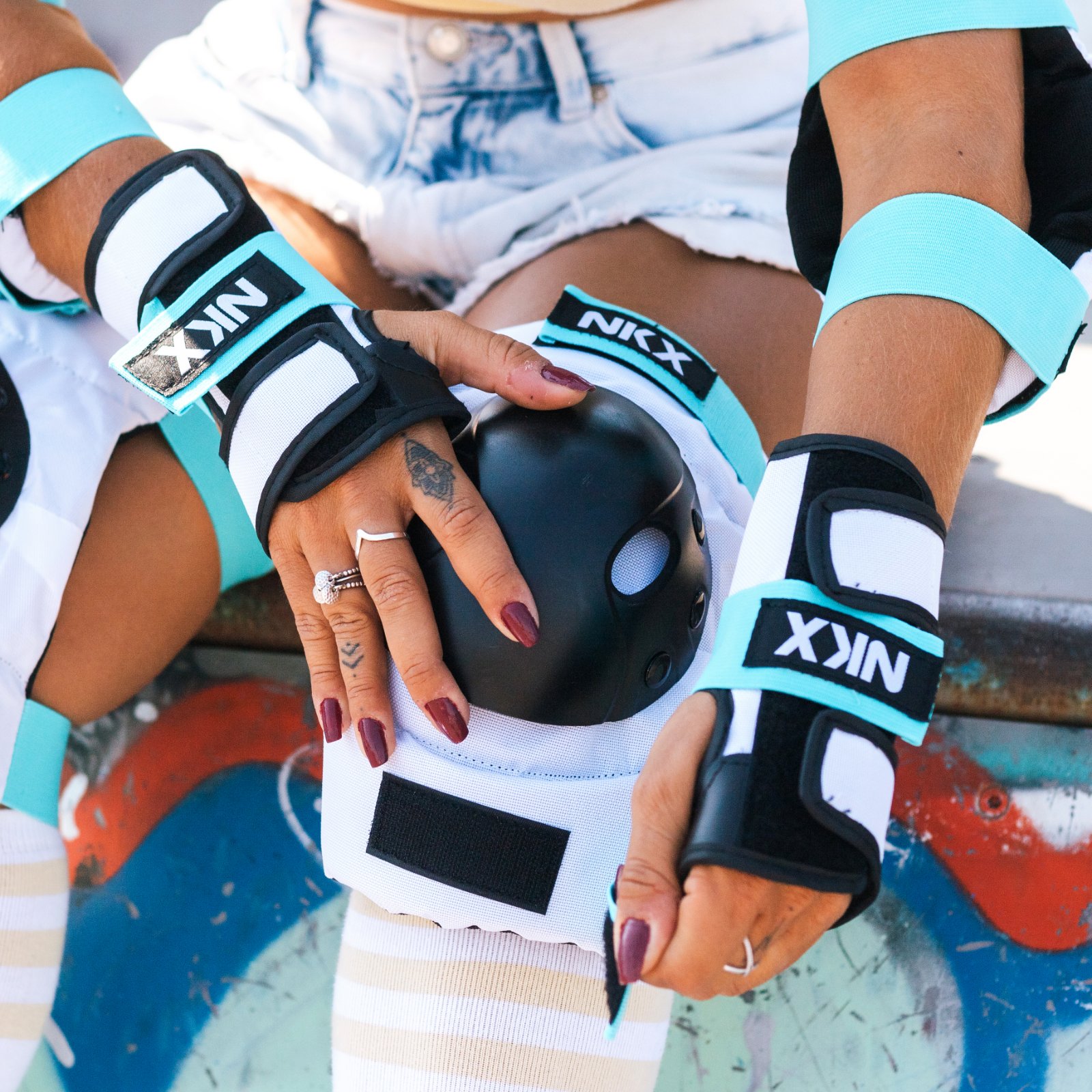 NKX Kids 3-Pack Pro Protective Gear - Joelhos, Cotovelos e Muñheiras