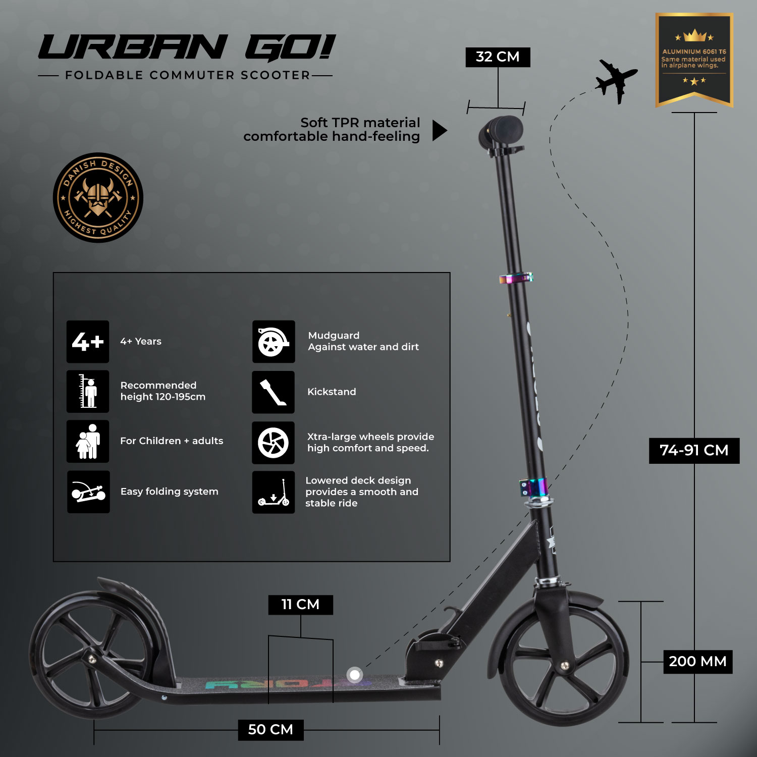 Story Urban GO! Scooter de Comutação Dobrável