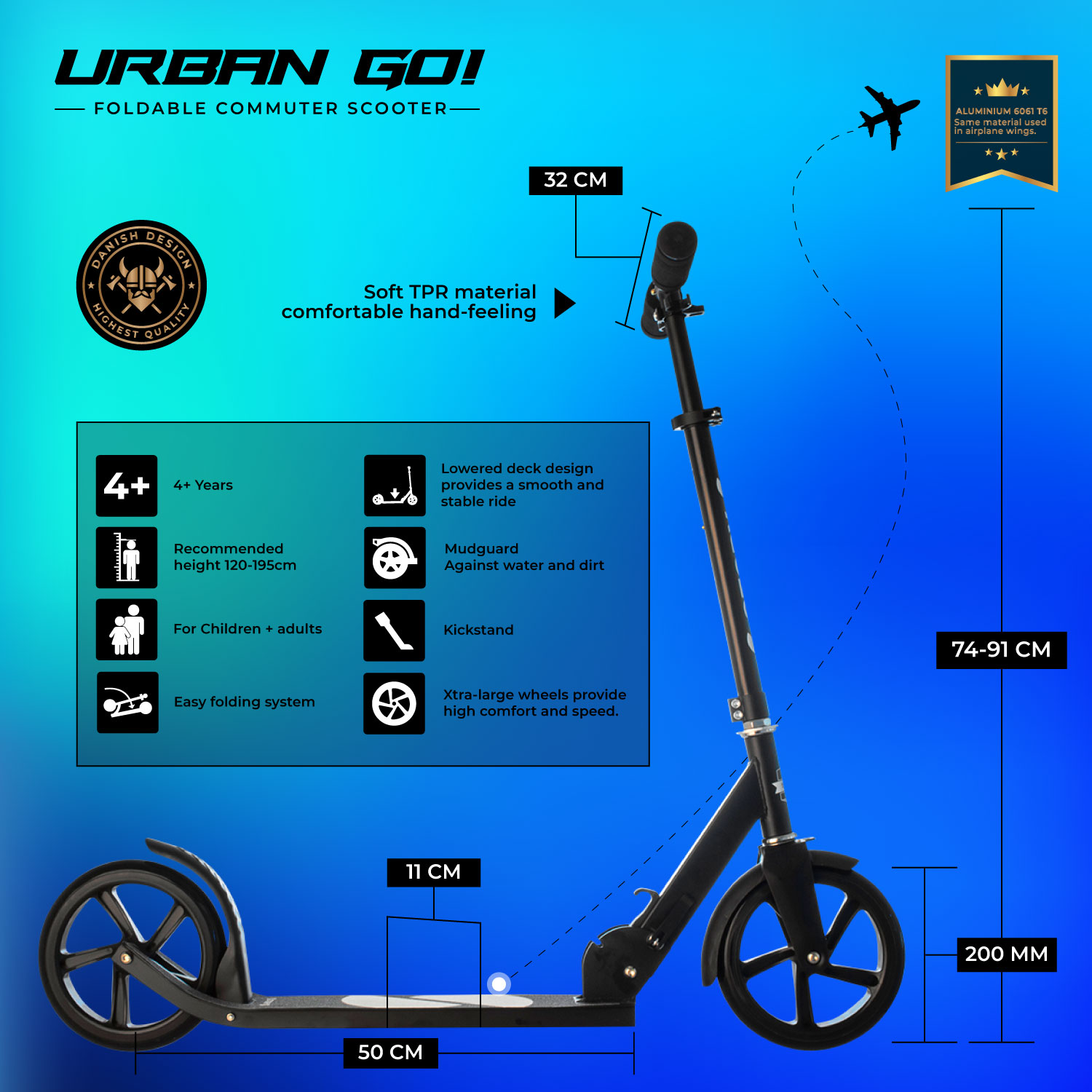 Story Urban GO! Scooter de Comutação Dobrável