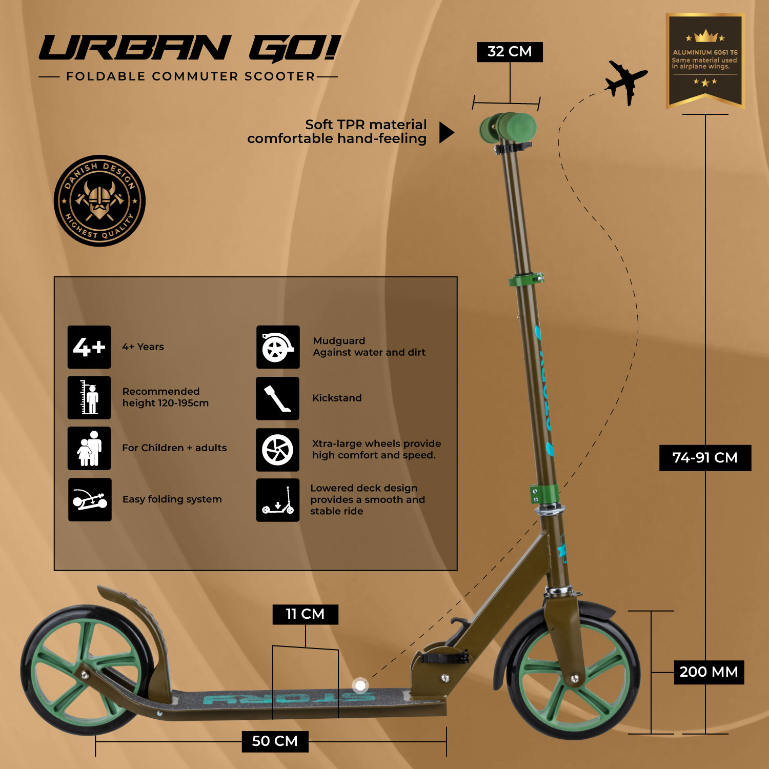 Story Urban GO! Scooter de Comutação Dobrável