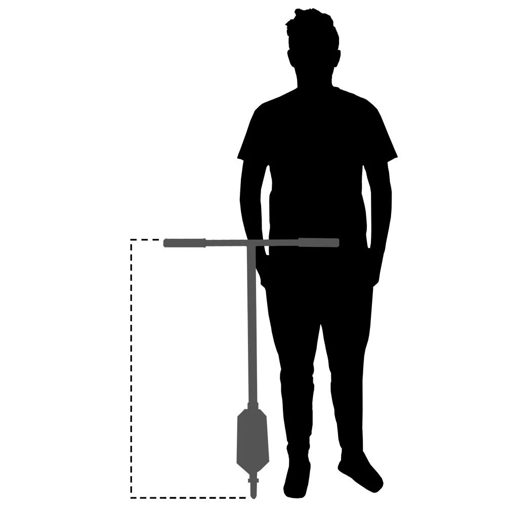 gráfico de tamanhos de trotinetes freestyle